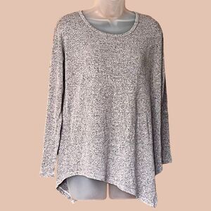 New Directions Light Pink/Grey Asymmetrical Hem Tunic Sz Small Lagenlook